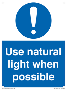 Use natural light when possible